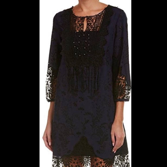 NWT T TAHARI AMANDA EMBROIDERED LACE DRESS 🤩 SZ M - Picture 2 of 11